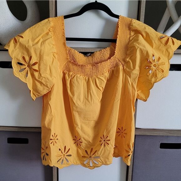 Rails Sonora ☀️Marigold eyelet Blouse Size XL - Picture 11 of 13
